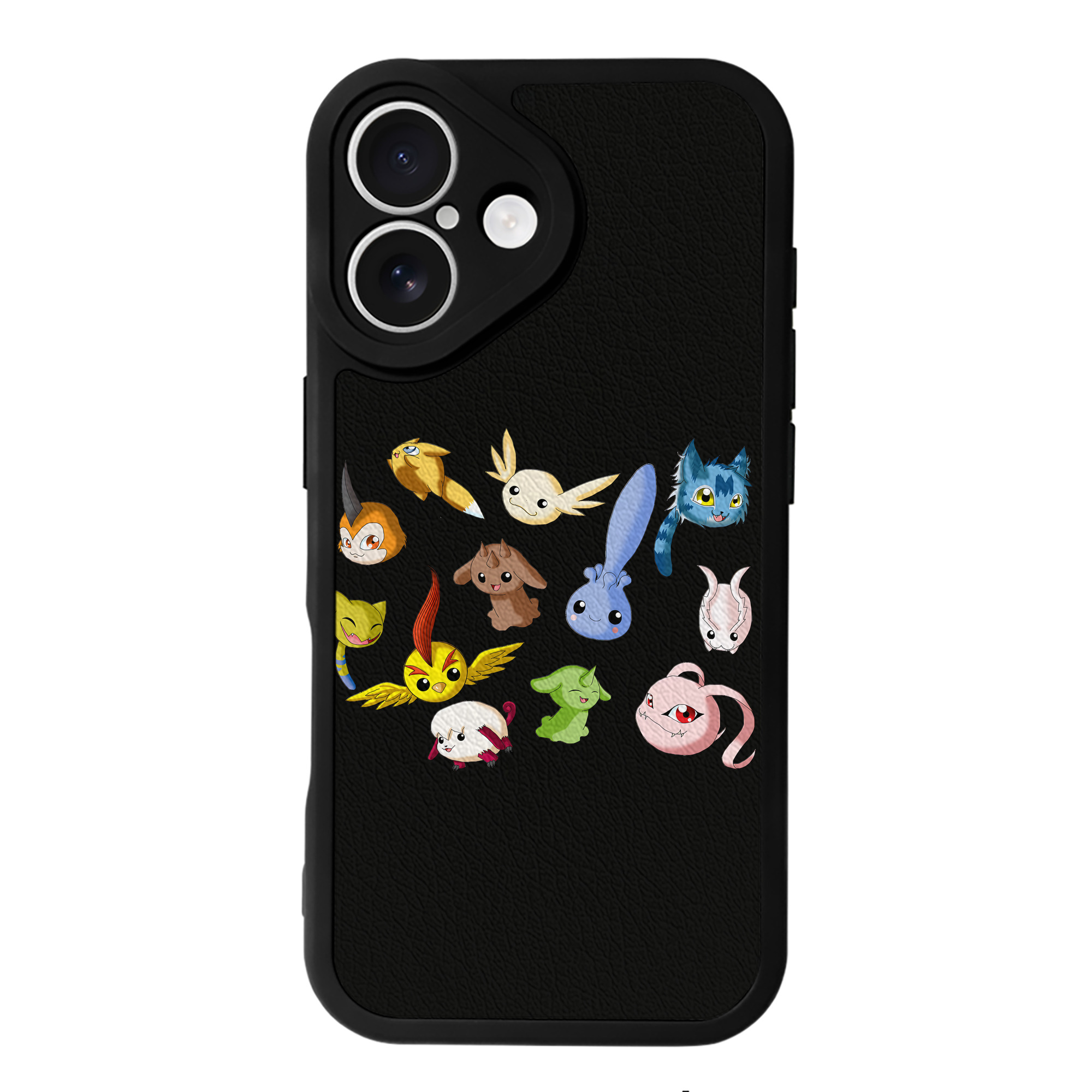 （画像用） Digimon デジタルモンスター/デジモン 【iPhone 16シリーズ対応】シリコンスマホケース（レザー調） 材質：シリコン